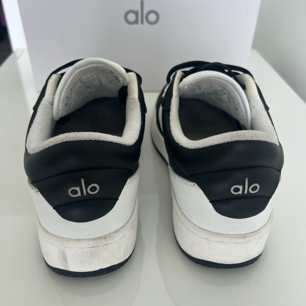 ALO Yoga Black and White Athletic Sneakers - Picture 5 of 9